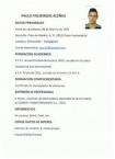 Curriculum de PAULO FIGUEIREDO ACEñAS